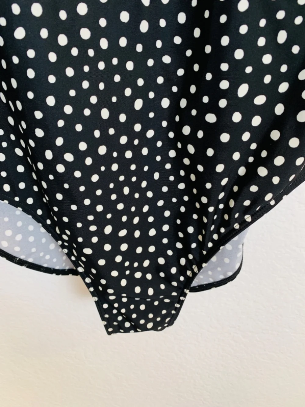 Summersalt The Ruffle Oasis One Piece Swimsuit Size 18 Black White Polka Dot
